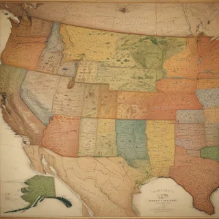 map of united states with states