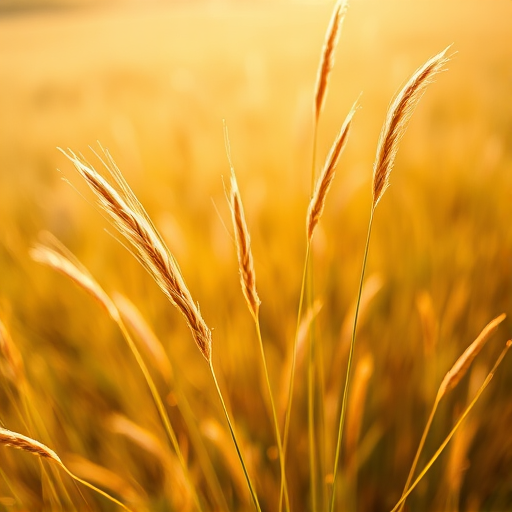Capture a close-up of golden grass with soft focus in a bright sunlit setting, using a DSLR camera, 50mm f/1.8 lens, aperture at f/2.8, 1/200s shutter speed, ISO 200, with a shallow depth of field to emphasize texture and light.