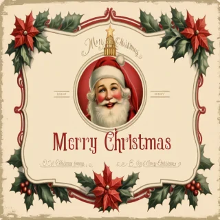 vintage merry christmas