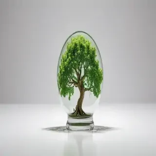 green on white background