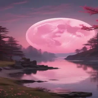 pink moon wallpaper
