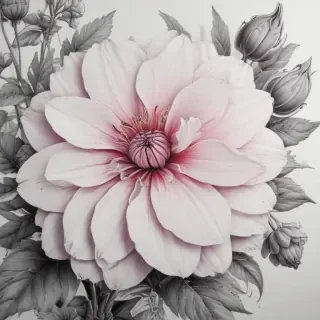 flower drawing for coloring