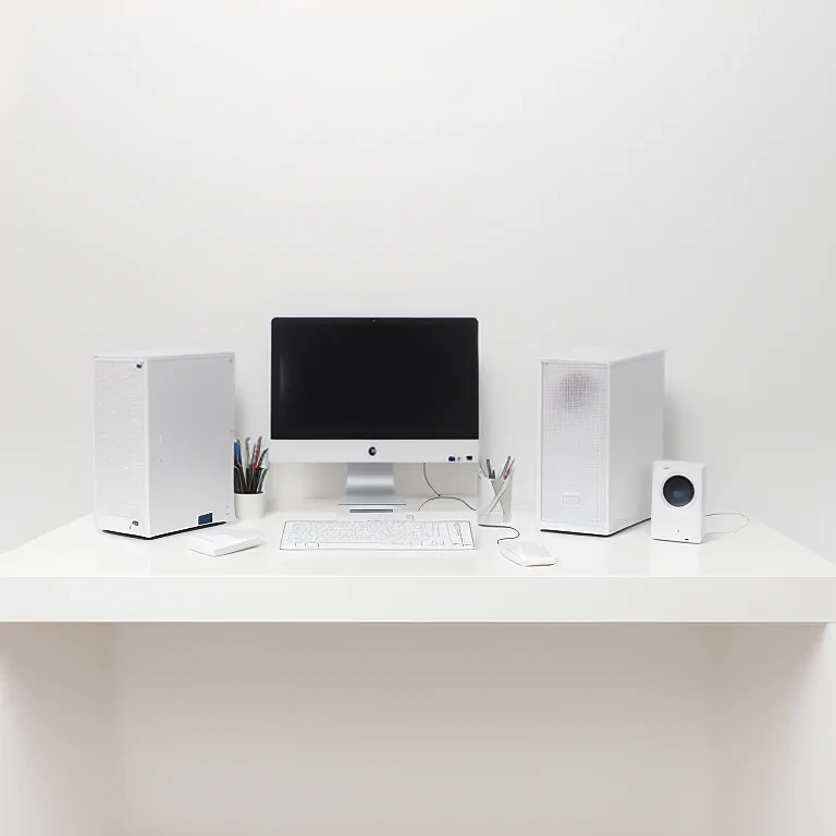 white computer background