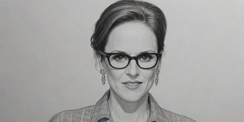 Dazzling Molly Shannon, pencil sketch, portrait of Ravishing woman 1956s in glasses, hair style beatnik, outline, clear lines, fine lines, 8k