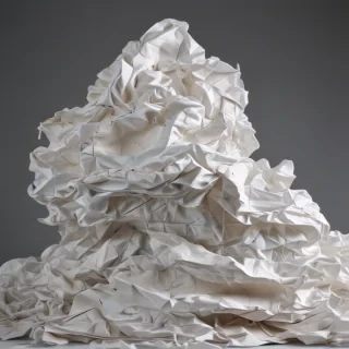 crumpled up paper