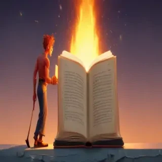 reading cartoon