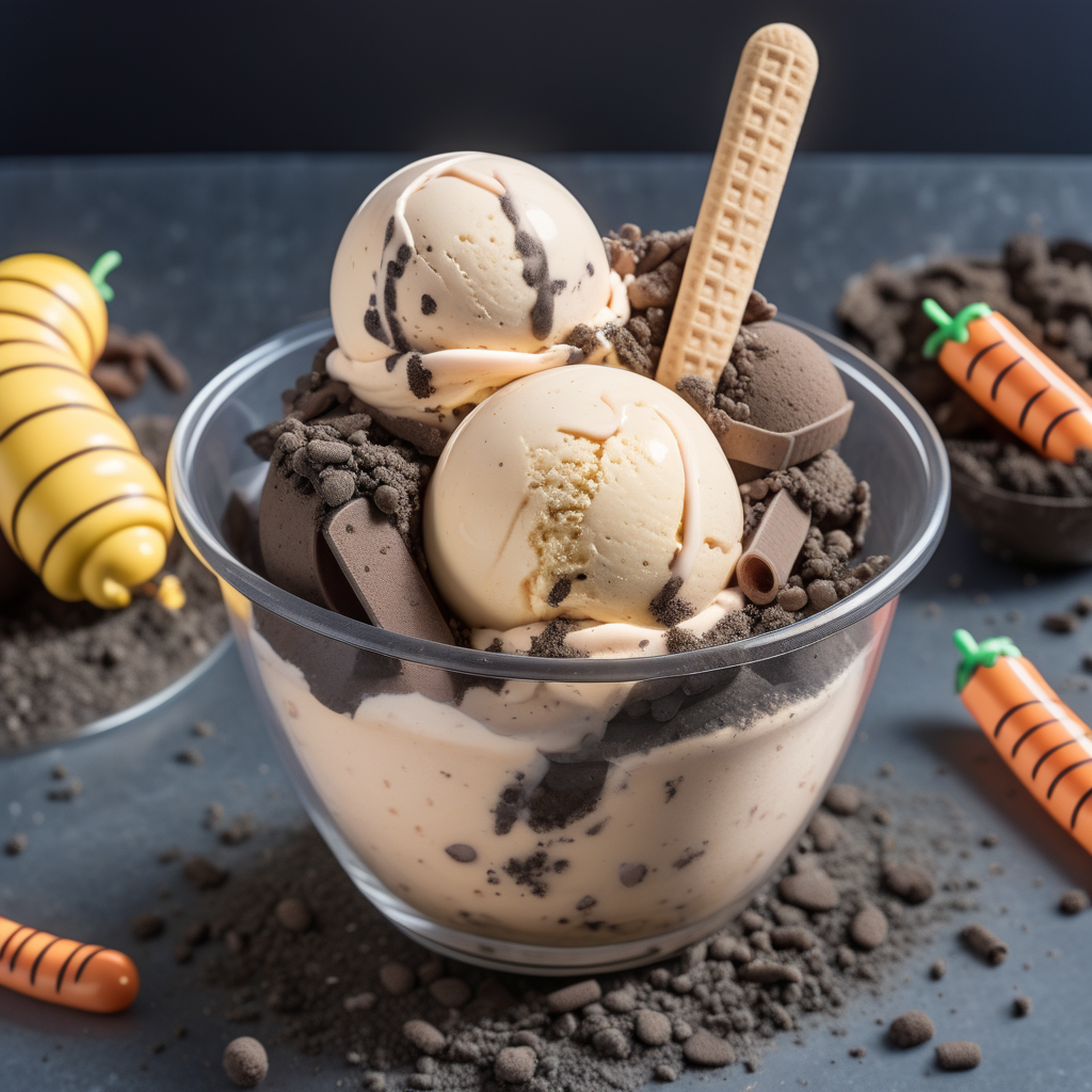 dirt and worms ice cream
