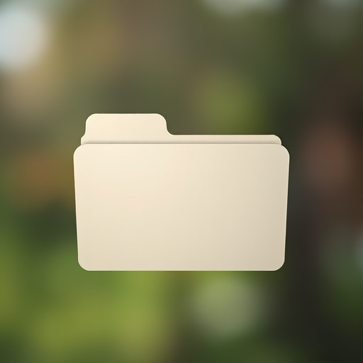 Create a high-resolution illustration of a closed folder icon, use a DSLR camera with a 50mm lens, aperture f/1.8, ISO 100, and a shallow depth of field for a sharp focus on the folder against a blurred background.