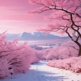 pink winter background