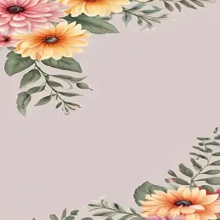 flower border transparent