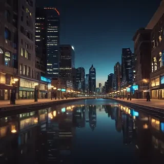city lights background