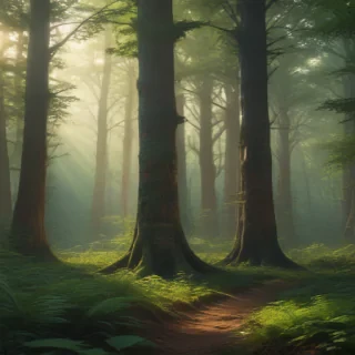 beautiful magical forest background