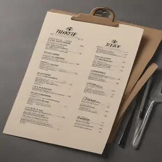 menu mock up