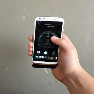 holding a phone