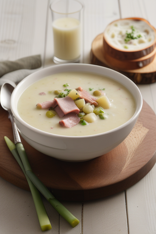 ham potato and leek soup