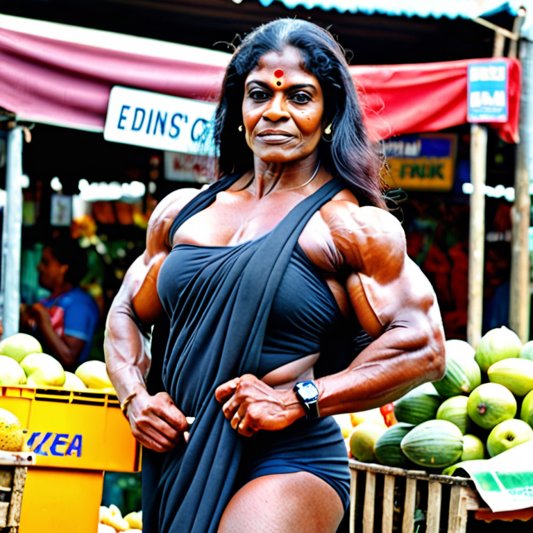 Female Bodybuilder & Bicep loves to show it at any social gathering.