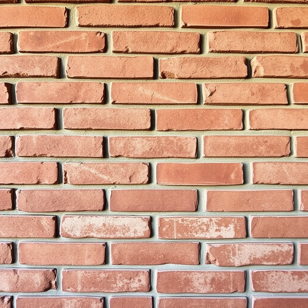 high-resolution texture of a brick wall, 50mm lens, f/8 aperture, ISO 100, natural lighting, shot from a straight-on perspective with a slight vignette effect, DSLR camera