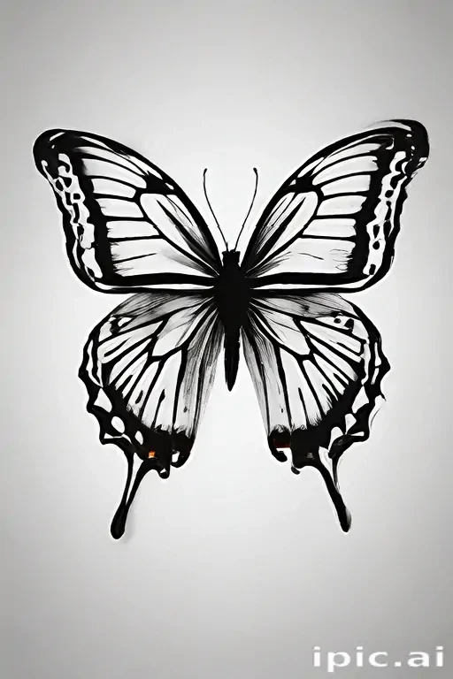 black butterfly outline