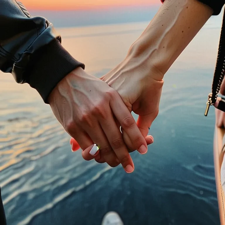 couple holding hands aesthetic