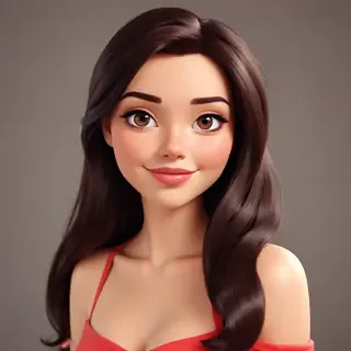 brunette cartoon character