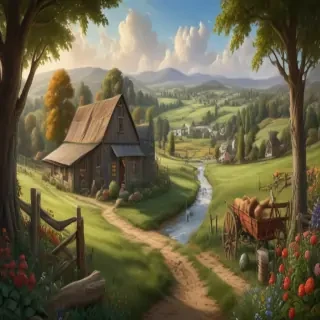 background of a farm