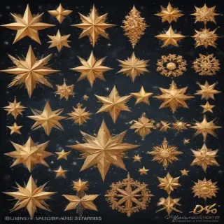 christmas stars clipart