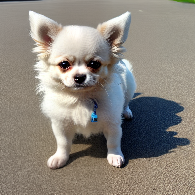 Long haired store chihuahua floppy ears