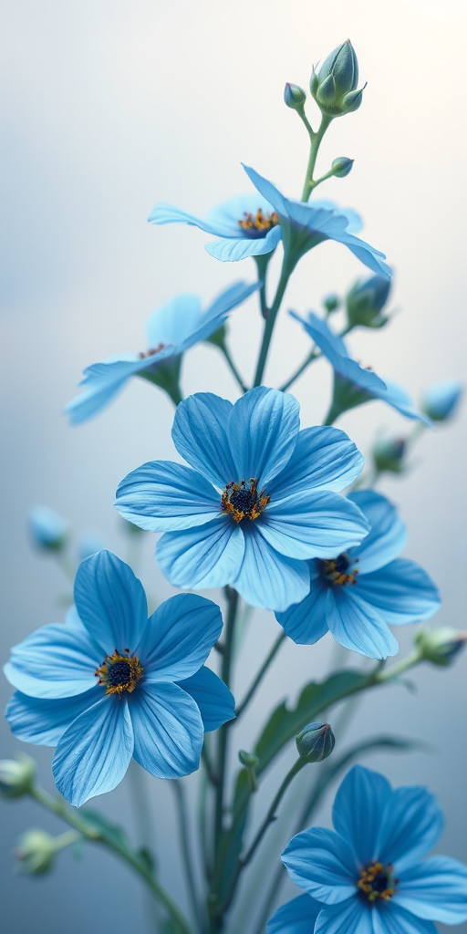 blue flowers png