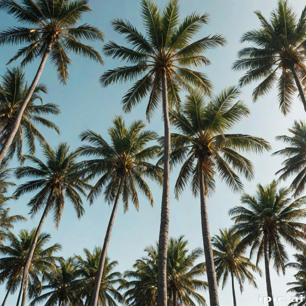 transparent palm trees