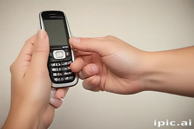 hand holding cell phone