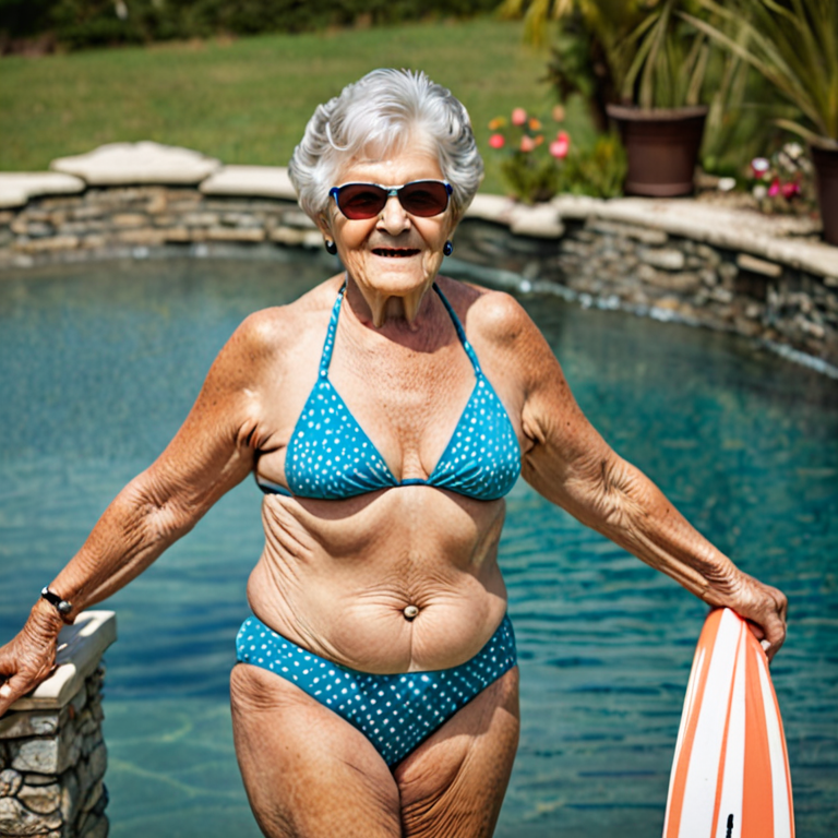 Grandma in bikini