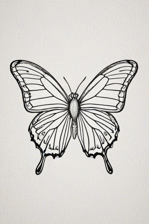outline drawing of a butterfly
