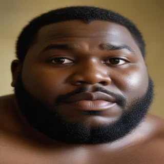black fat man