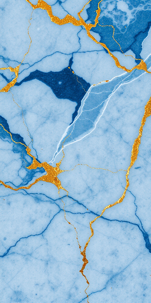 high-resolution marble texture with blue and gold veins, soft natural light, macro lens, f/2.8 aperture, 50mm camera, shallow depth of field, high dynamic range, DSLR camera