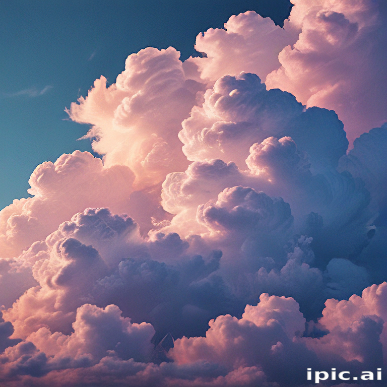 Majestic Clouds Bathed in Soft Pastel Hues at Dusk