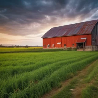 background of a farm