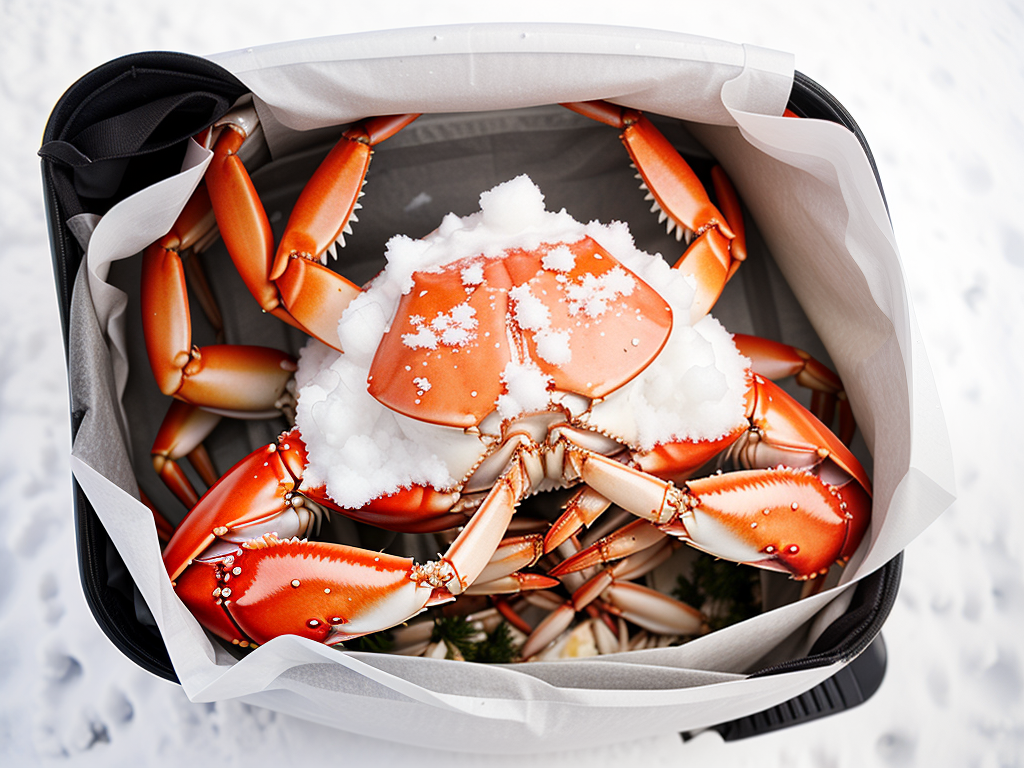 snow crab in a bag