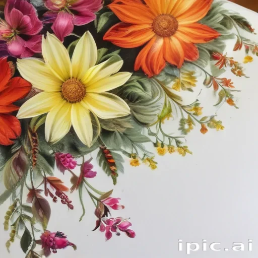 aesthetic flowers drawing