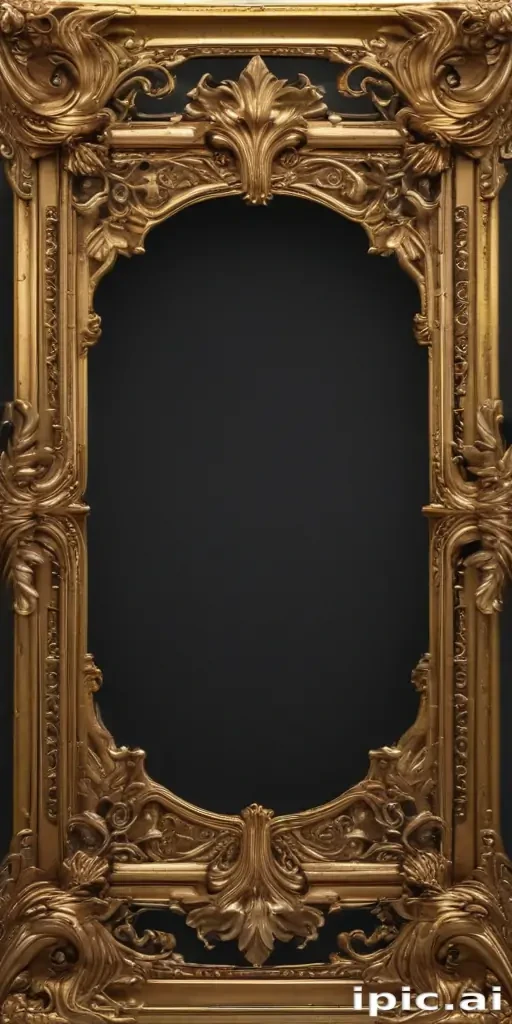 transparent background gold border