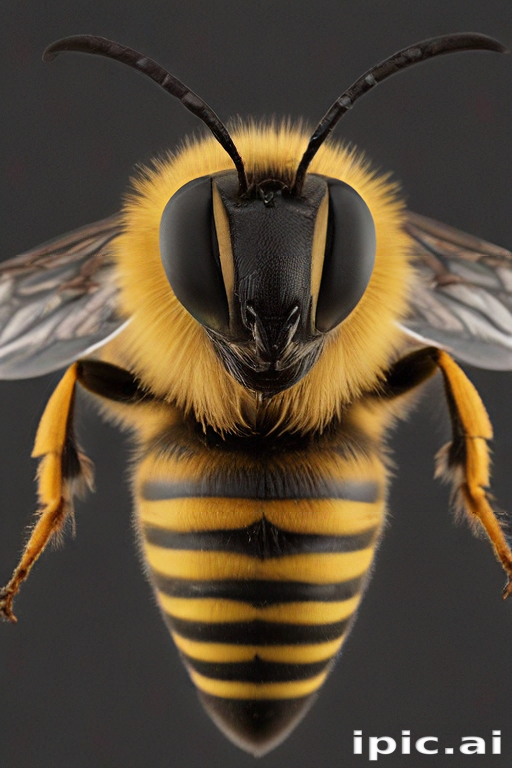 Stunning Close-Up of a Bee Showcasing Its Unique Features and Colors
