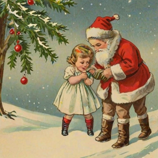 vintage christmas images to print