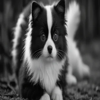 black and white cute