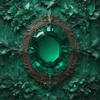 emerald green background