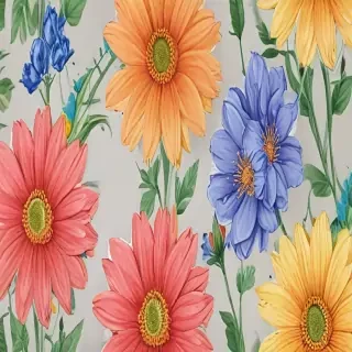 drawings of flowers with color