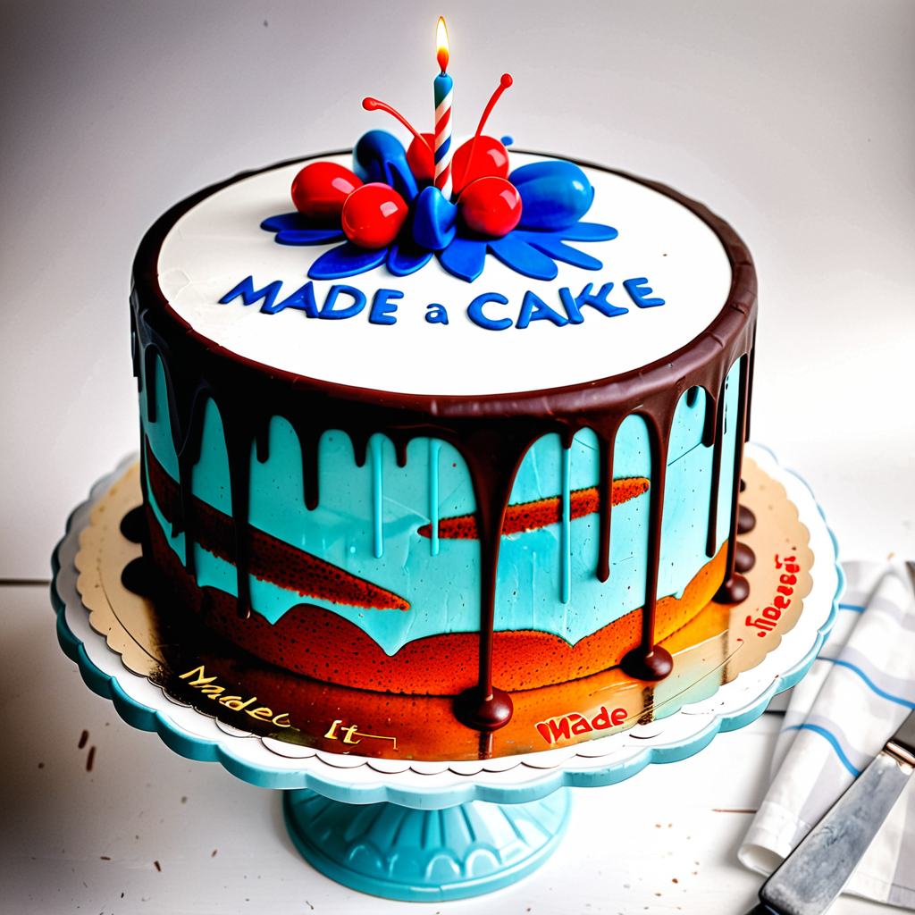 it's made over a cake