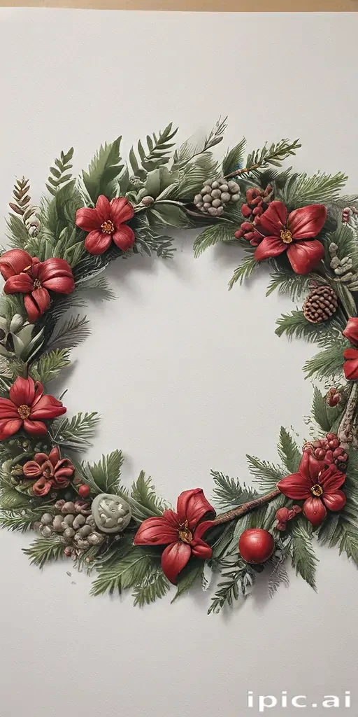 wreath drawing