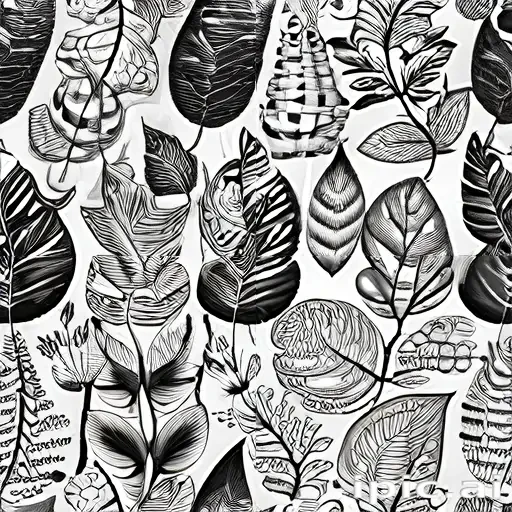 black and white clipart leaf
