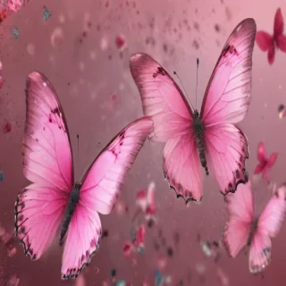 pink butterflies png