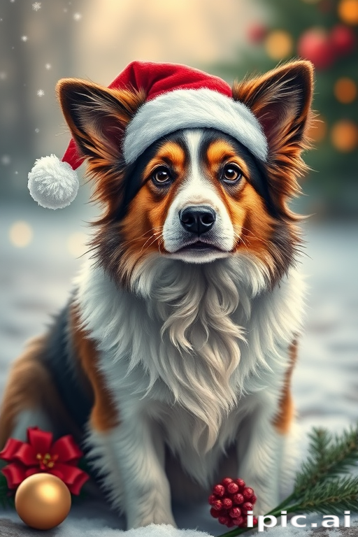 christmas dog wallpaper