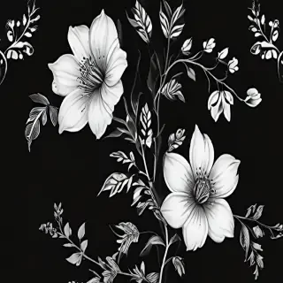 flower png black and white